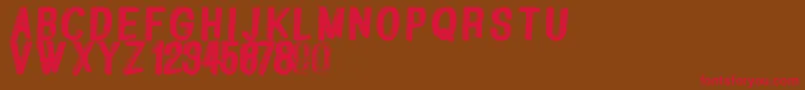 Greatshadow Font – Red Fonts on Brown Background