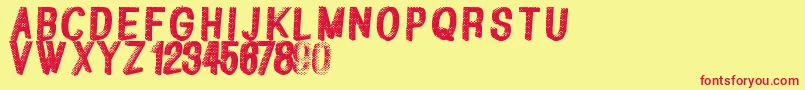 Greatshadow Font – Red Fonts on Yellow Background