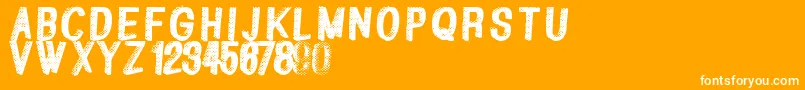 Greatshadow Font – White Fonts on Orange Background