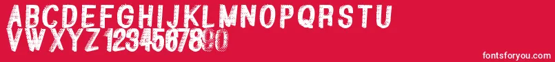 Greatshadow Font – White Fonts on Red Background