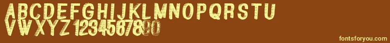 Greatshadow Font – Yellow Fonts on Brown Background