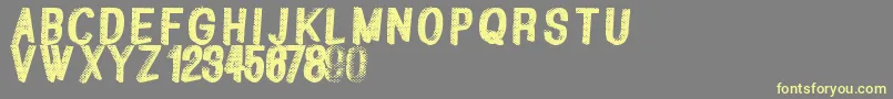 Greatshadow Font – Yellow Fonts on Gray Background