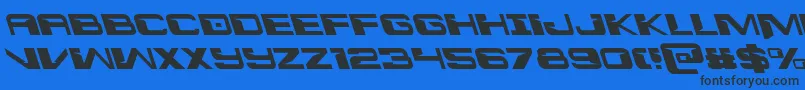 Interdictionleft Font – Black Fonts on Blue Background
