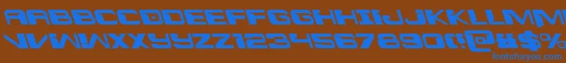 Interdictionleft Font – Blue Fonts on Brown Background