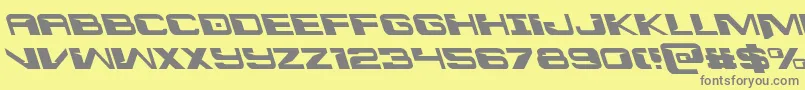 Interdictionleft Font – Gray Fonts on Yellow Background