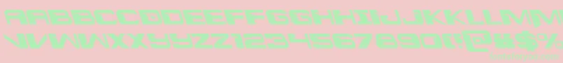 Interdictionleft Font – Green Fonts on Pink Background