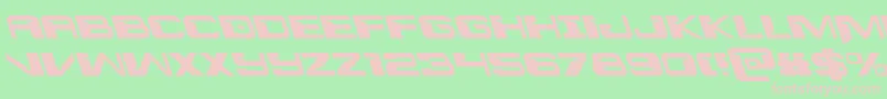 Interdictionleft Font – Pink Fonts on Green Background