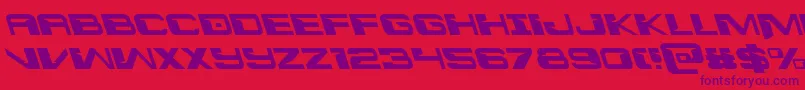 Interdictionleft Font – Purple Fonts on Red Background