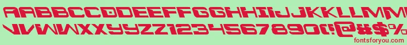 Interdictionleft Font – Red Fonts on Green Background