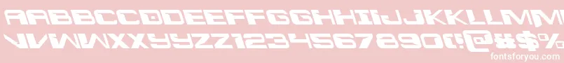 フォントInterdictionleft – ピンクの背景に白い文字