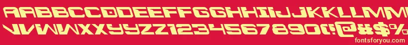 Interdictionleft Font – Yellow Fonts on Red Background