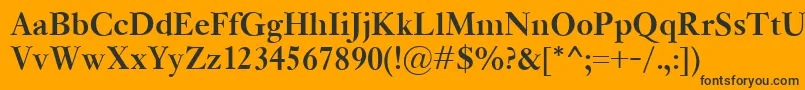 KisClassicoBold Font – Black Fonts on Orange Background