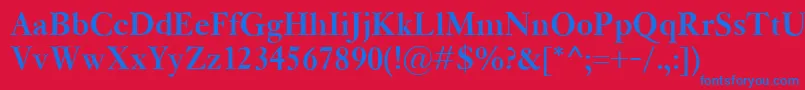 KisClassicoBold Font – Blue Fonts on Red Background