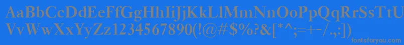 KisClassicoBold-Schriftart – Graue Schriften auf blauem Hintergrund