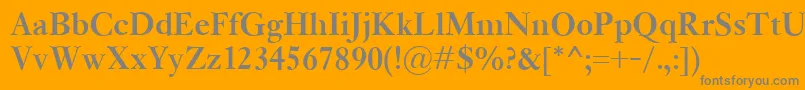 KisClassicoBold Font – Gray Fonts on Orange Background