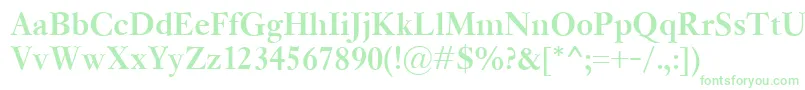 KisClassicoBold Font – Green Fonts on White Background