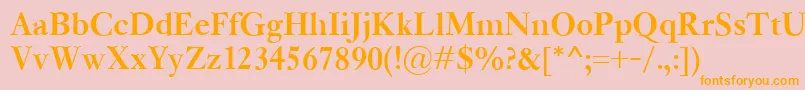 KisClassicoBold Font – Orange Fonts on Pink Background