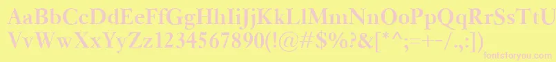 KisClassicoBold Font – Pink Fonts on Yellow Background