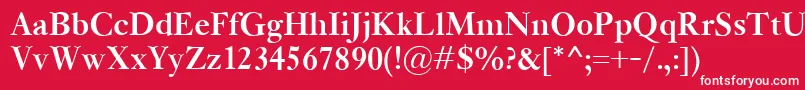 KisClassicoBold Font – White Fonts on Red Background