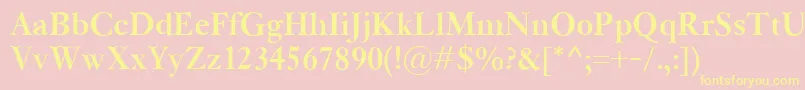 Police KisClassicoBold – polices jaunes sur fond rose