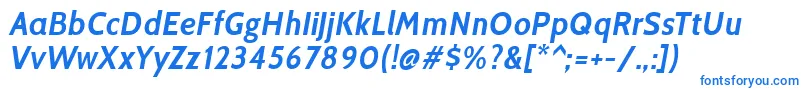 フォントCabinBolditalic – 白い背景に青い文字
