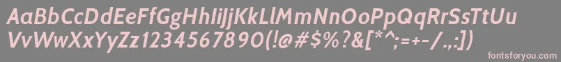 CabinBolditalic Font – Pink Fonts on Gray Background