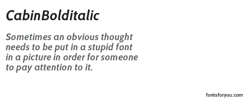 Review of the CabinBolditalic Font