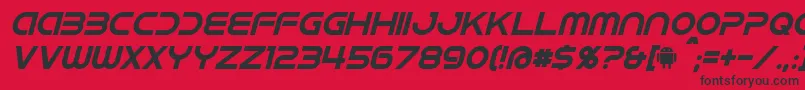 IdroidItalic Font – Black Fonts on Red Background