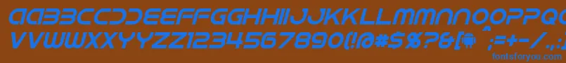 IdroidItalic Font – Blue Fonts on Brown Background
