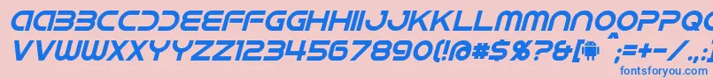 IdroidItalic Font – Blue Fonts on Pink Background