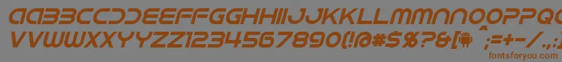 fuente IdroidItalic – Fuentes Marrones Sobre Fondo Gris