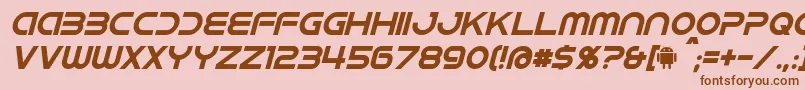 IdroidItalic Font – Brown Fonts on Pink Background