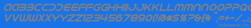 IdroidItalic Font – Gray Fonts on Blue Background