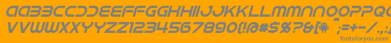 IdroidItalic Font – Gray Fonts on Orange Background