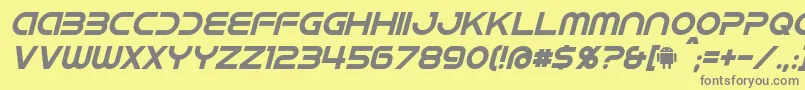 IdroidItalic Font – Gray Fonts on Yellow Background