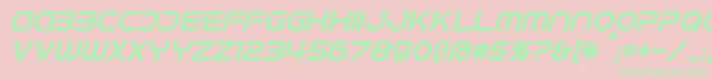 IdroidItalic Font – Green Fonts on Pink Background