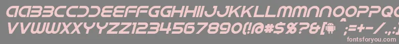 IdroidItalic Font – Pink Fonts on Gray Background