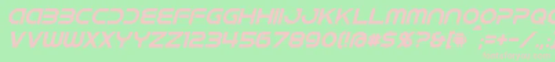 IdroidItalic Font – Pink Fonts on Green Background