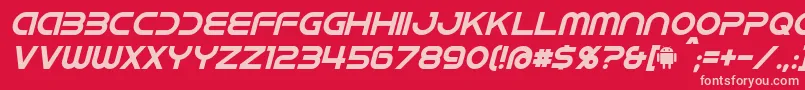 IdroidItalic Font – Pink Fonts on Red Background