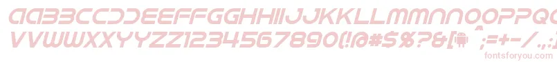 IdroidItalic Font – Pink Fonts on White Background