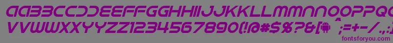 IdroidItalic Font – Purple Fonts on Gray Background