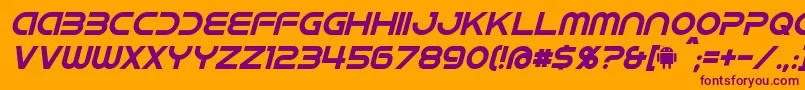 IdroidItalic Font – Purple Fonts on Orange Background