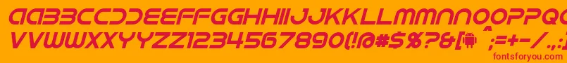 IdroidItalic Font – Red Fonts on Orange Background