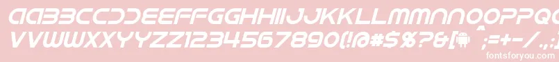 IdroidItalic Font – White Fonts on Pink Background