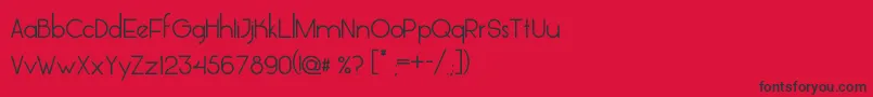 Glasket500-Schriftart – Schwarze Schriften auf rotem Hintergrund