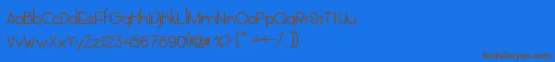 Glasket500 Font – Brown Fonts on Blue Background