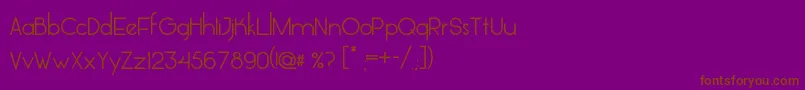 Glasket500 Font – Brown Fonts on Purple Background