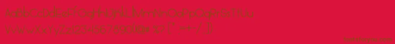 Glasket500-fontti – ruskeat fontit punaisella taustalla