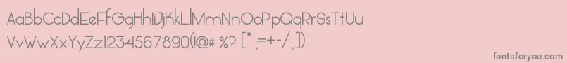 Glasket500 Font – Gray Fonts on Pink Background