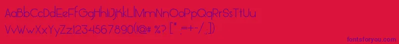 Glasket500 Font – Purple Fonts on Red Background